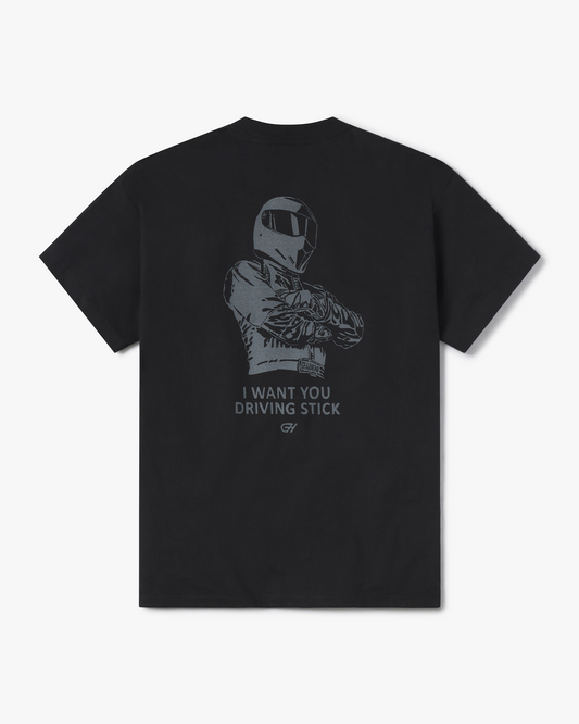 Stig racer shirt I want you driving stick